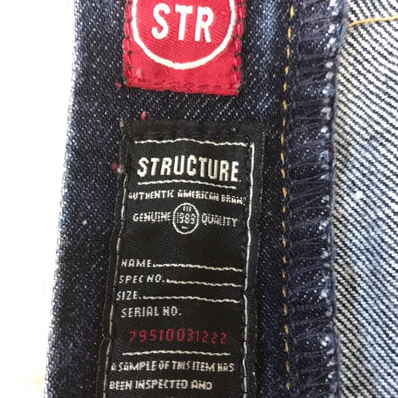 Men’s Vintage Structure dark denim Jeans 31X34 - Picture 8 of 12